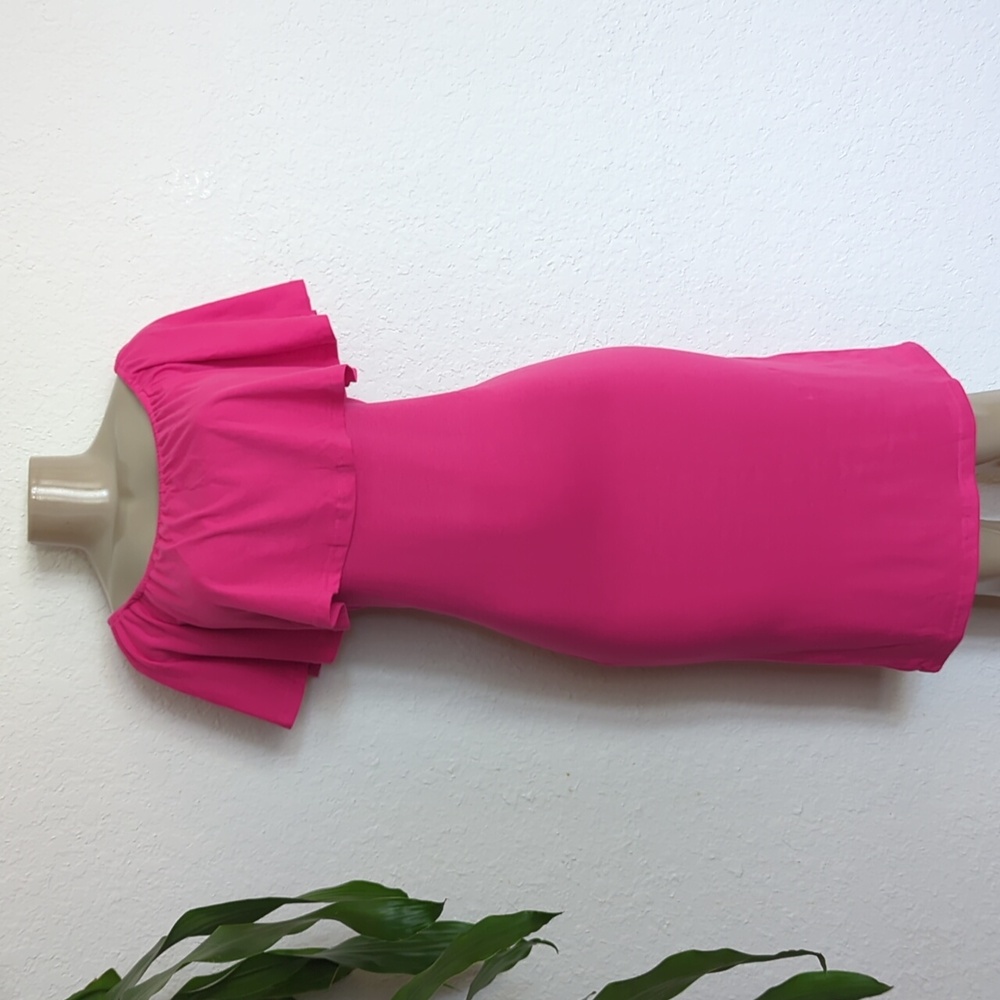 Elegant Pink Off-Shoulder Dress